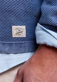 Men's Long Sleeve Twill Stonewash Sweater