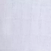 Men's Short Sleeve Linen Cotton Grid Dobby Shirt