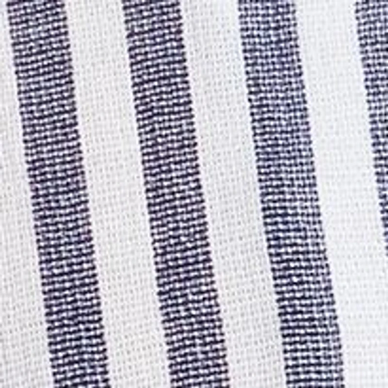 Men's Short Sleeve Cotton Linen Airtex Stripe Shirt