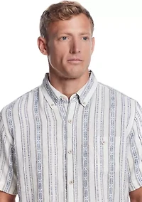 Men's Short Sleeve Aztec Vertical Dobby Shirt