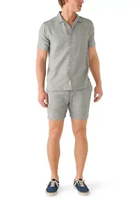 Men's Diamond Printed Collared Shirt