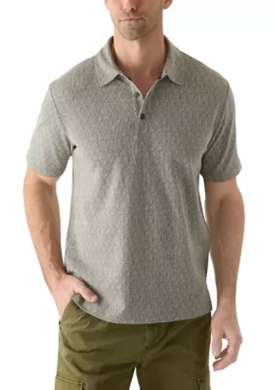 Men's Diamond Jacquard Polo Shirt