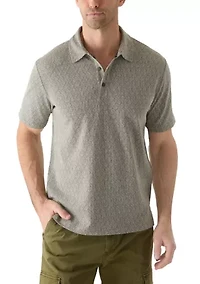 Men's Diamond Jacquard Polo Shirt