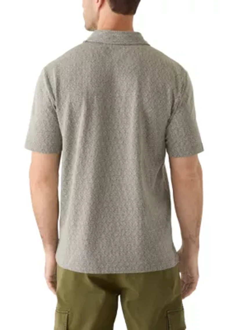 Men's Diamond Jacquard Polo Shirt