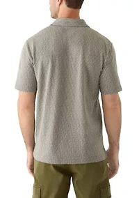 Men's Diamond Jacquard Polo Shirt