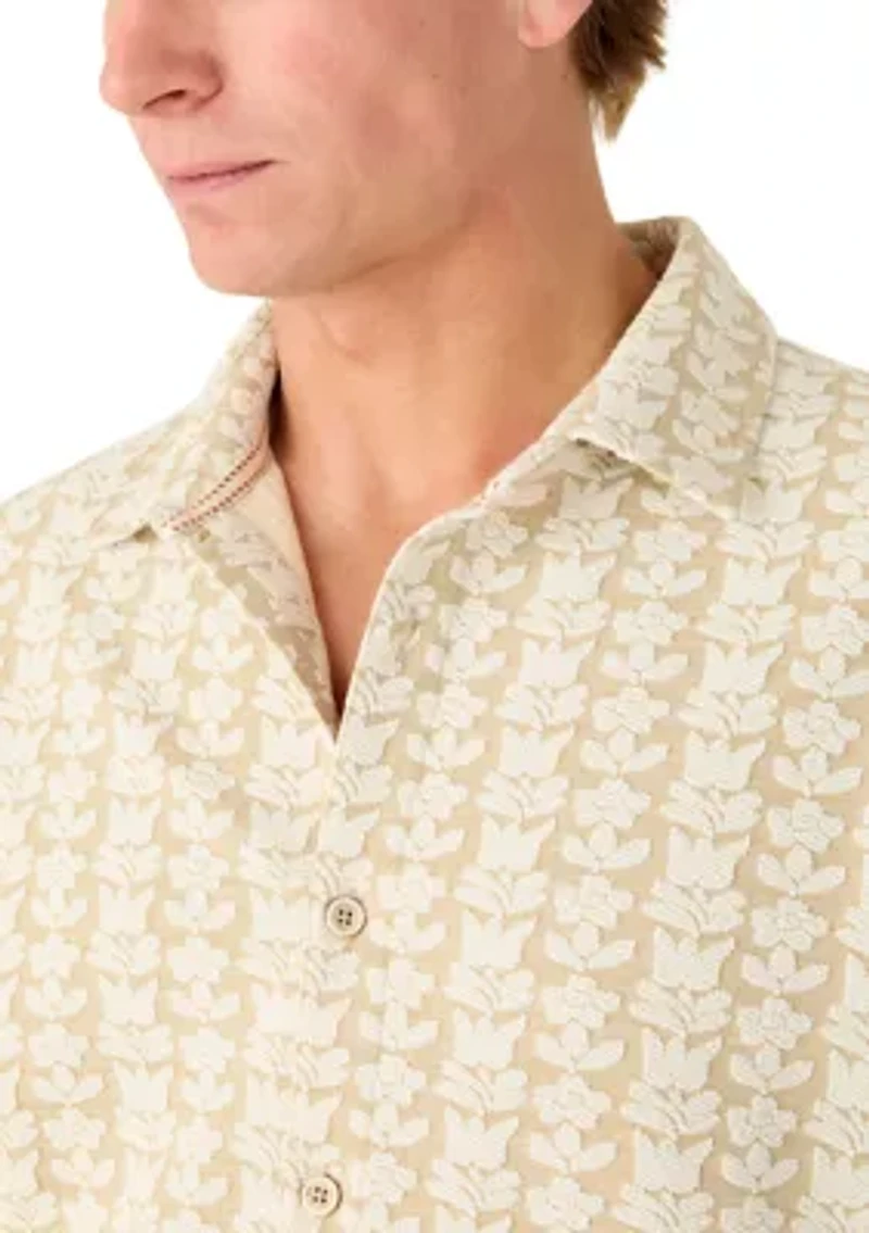Men's Floral Button Down Shirt