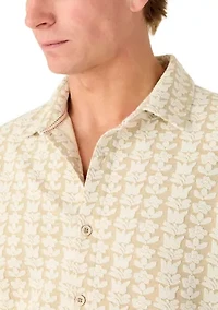 Men's Floral Button Down Shirt