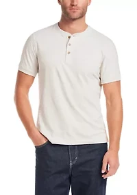 Men's Short Sleeve Jersey Henley Shirt