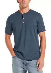 Men's Short Sleeve Jersey Henley Shirt