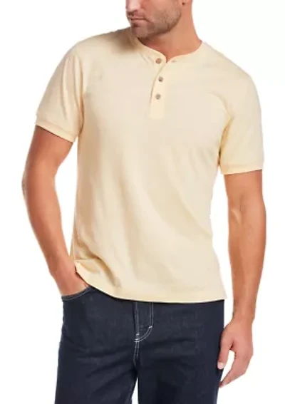 Men's Short Sleeve Jersey Henley Shirt