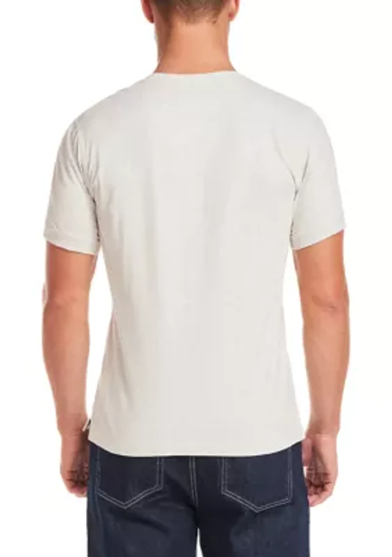 Men's Short Sleeve Jersey Henley Shirt