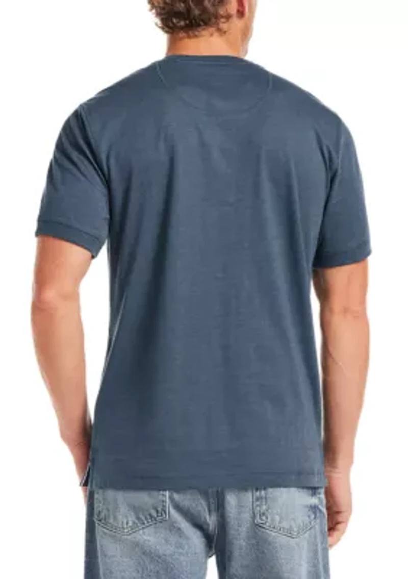 Men's Short Sleeve Jersey Henley Shirt