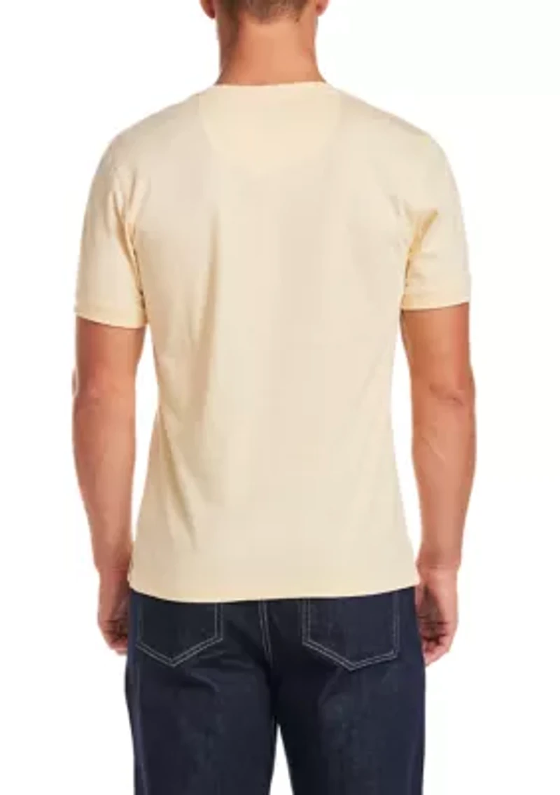 Men's Short Sleeve Jersey Henley Shirt