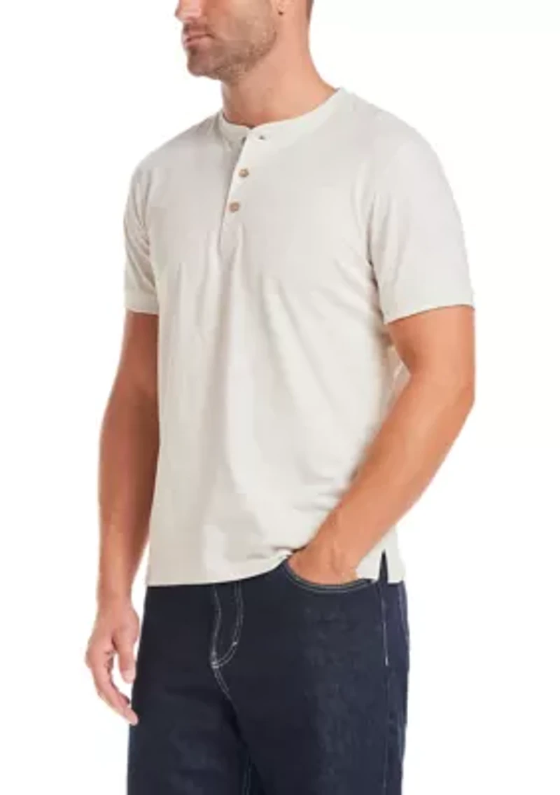 Men's Short Sleeve Jersey Henley Shirt
