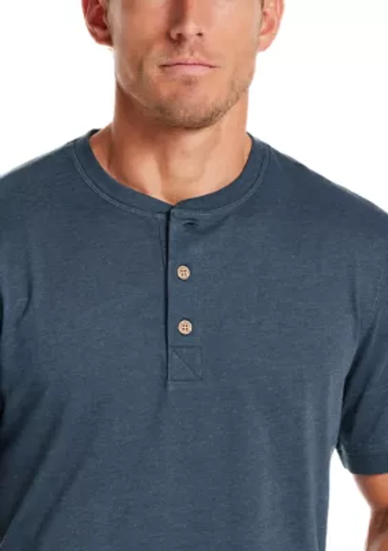 Men's Short Sleeve Jersey Henley Shirt