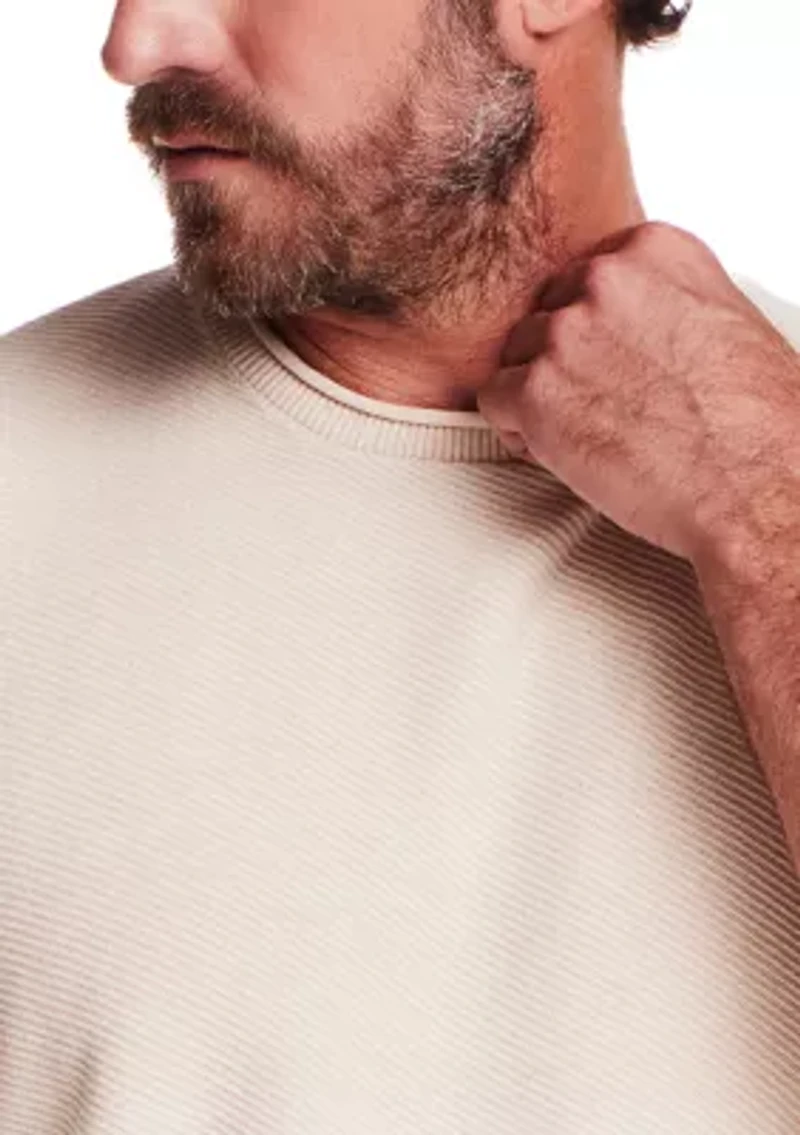 Men's Long Sleeve Roll Neck Twill Stonewash Sweater