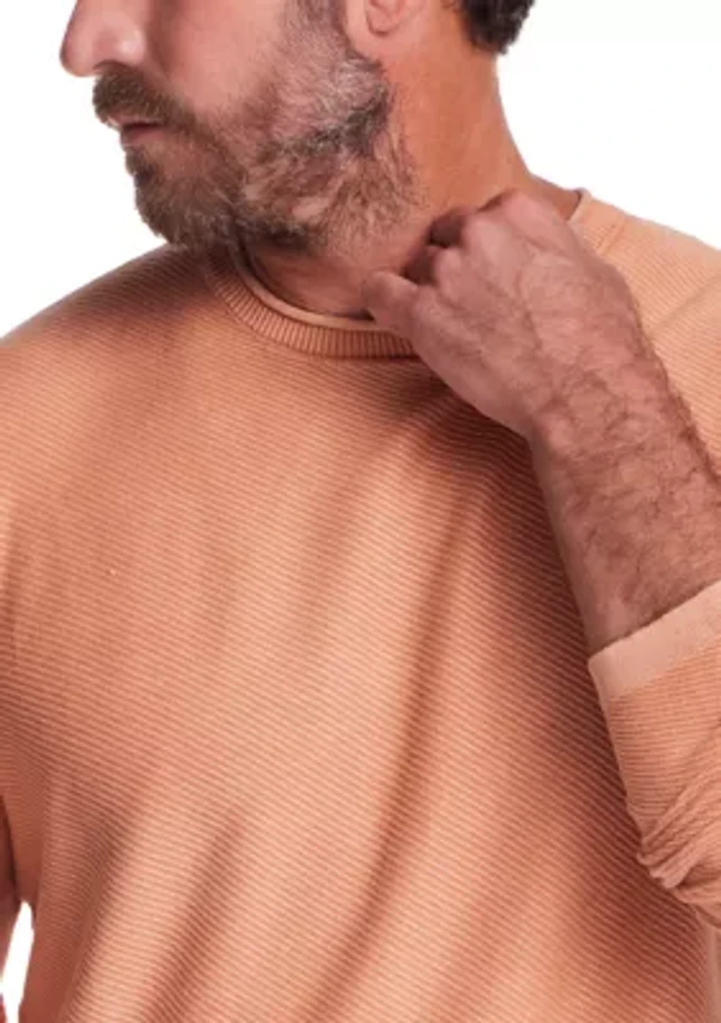 Men's Long Sleeve Roll Neck Twill Stonewash Sweater