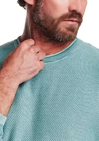 Men's Long Sleeve Roll Neck Twill Stonewash Sweater