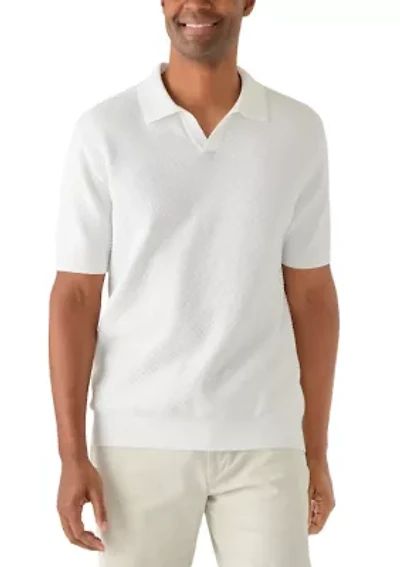 Men's Stonewash Johnny Collar Knit Shirt