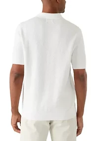 Men's Stonewash Johnny Collar Knit Shirt