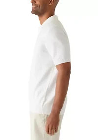 Men's Stonewash Johnny Collar Knit Shirt