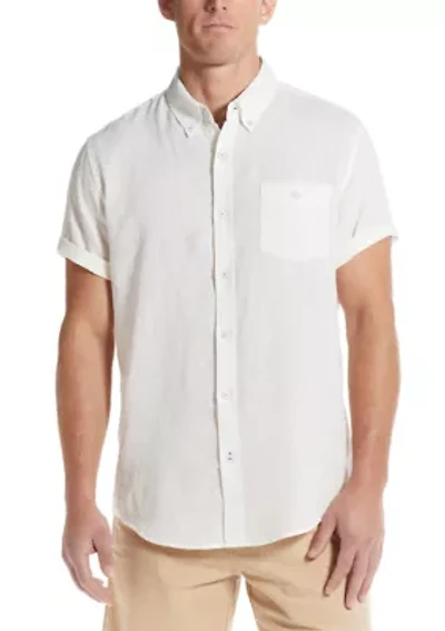 Men's Short Sleeve Solid Shirt