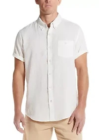 Men's Short Sleeve Solid Shirt