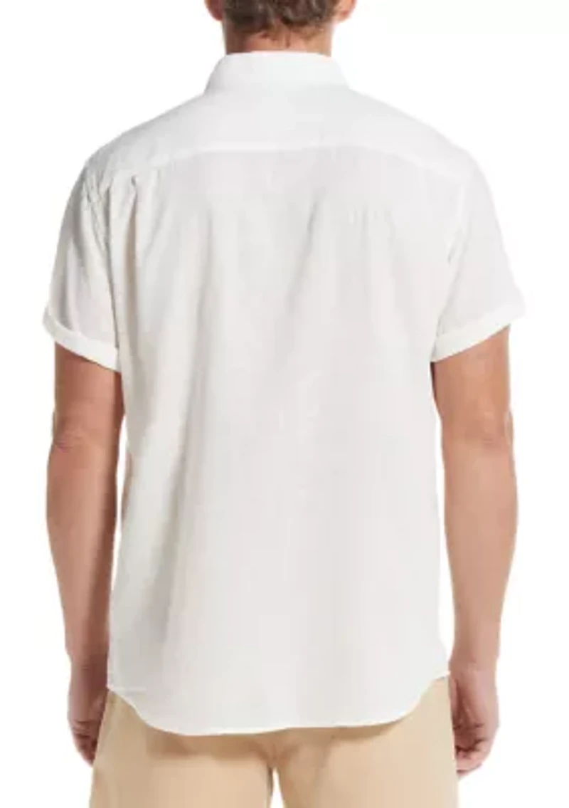 Men's Short Sleeve Solid Shirt