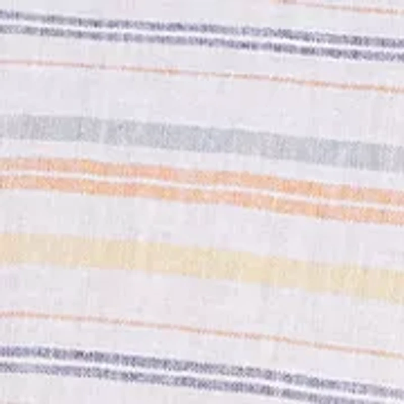 Men's Short Sleeve Linen Cotton Stripe Shirt