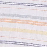 Men's Short Sleeve Linen Cotton Stripe Shirt