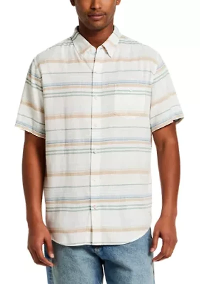 Men's Short Sleeve Striped Shirt