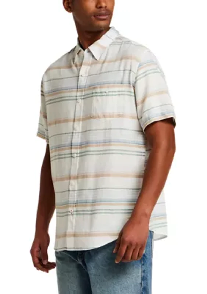 Men's Short Sleeve Striped Shirt
