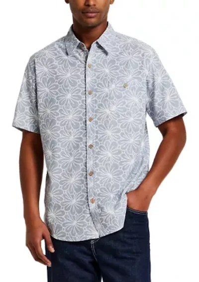 Men's Short Sleeve Floral Print Shirt