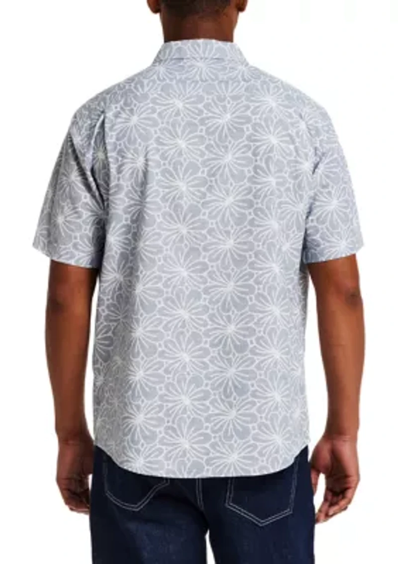 Men's Short Sleeve Floral Print Shirt