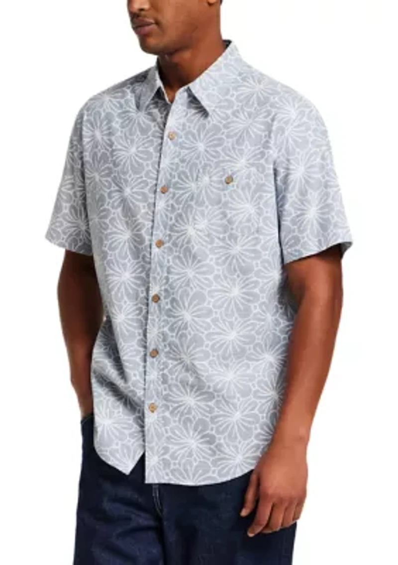 Men's Short Sleeve Floral Print Shirt