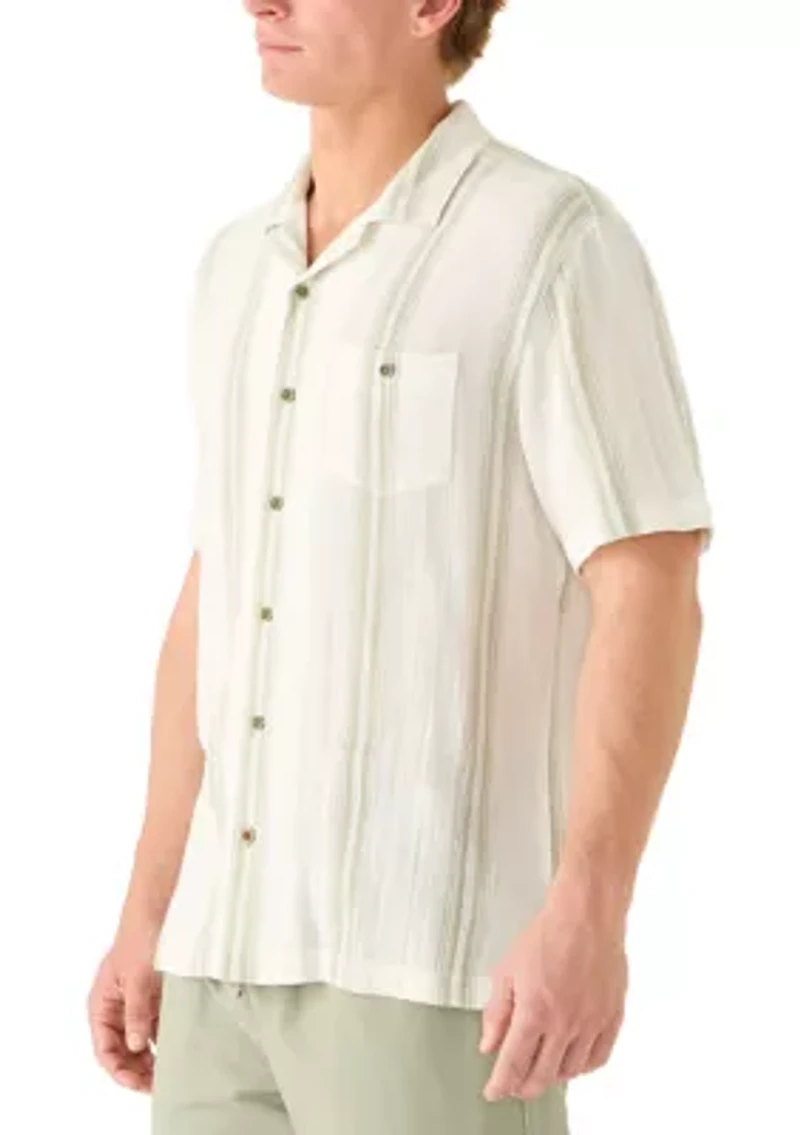 Men's Gauze Vertical Striped Shirt