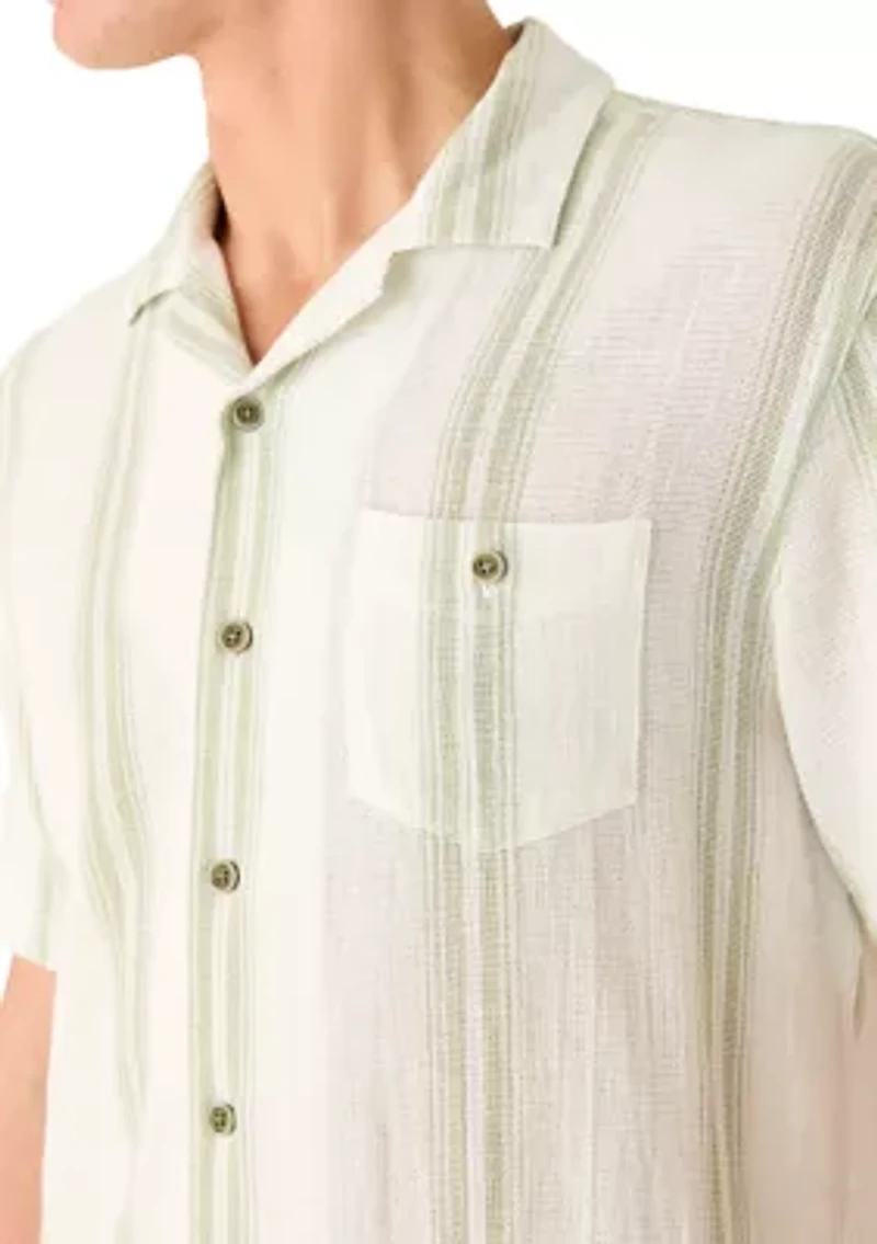 Men's Gauze Vertical Striped Shirt