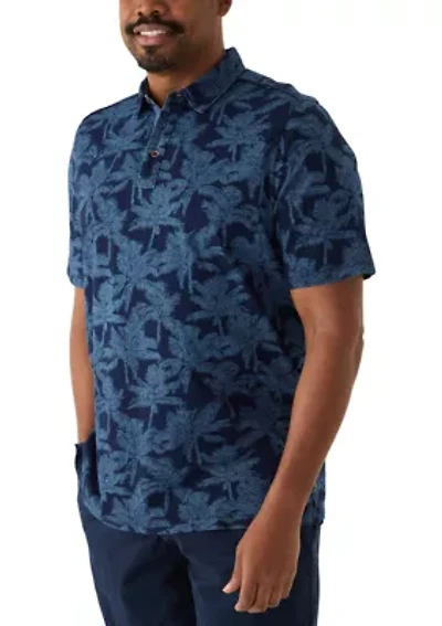 Big & Tall Palm Impressions Printed Polo Shirt