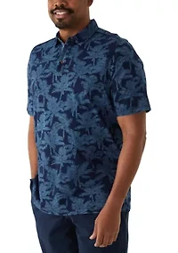 Big & Tall Palm Impressions Printed Polo Shirt