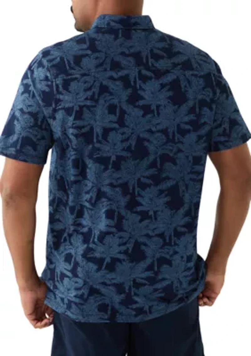 Big & Tall Palm Impressions Printed Polo Shirt