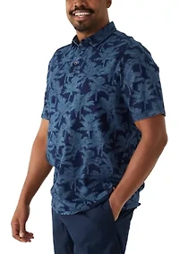 Big & Tall Palm Impressions Printed Polo Shirt