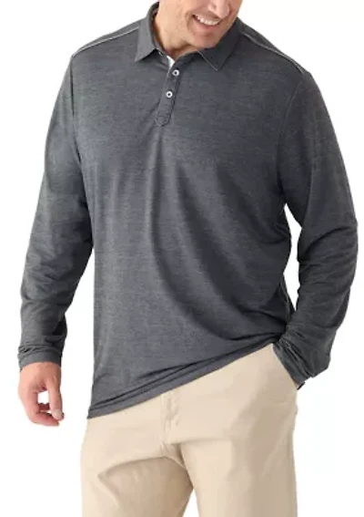 Big & Tall Long Sleeve Coasta Vera Polo Shirt