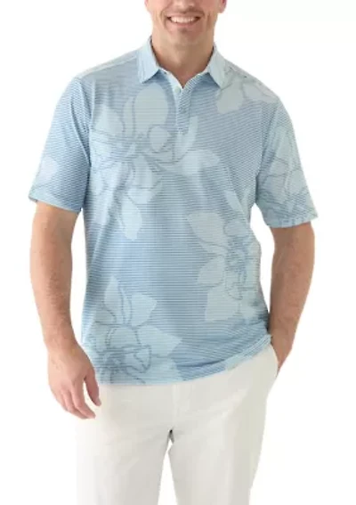 Big & Tall Short Sleeve Costa Wave Grande Polo Shirt