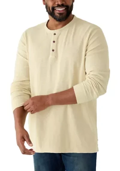 Big & Tall Port Oasis Long Sleeve Henley Shirt