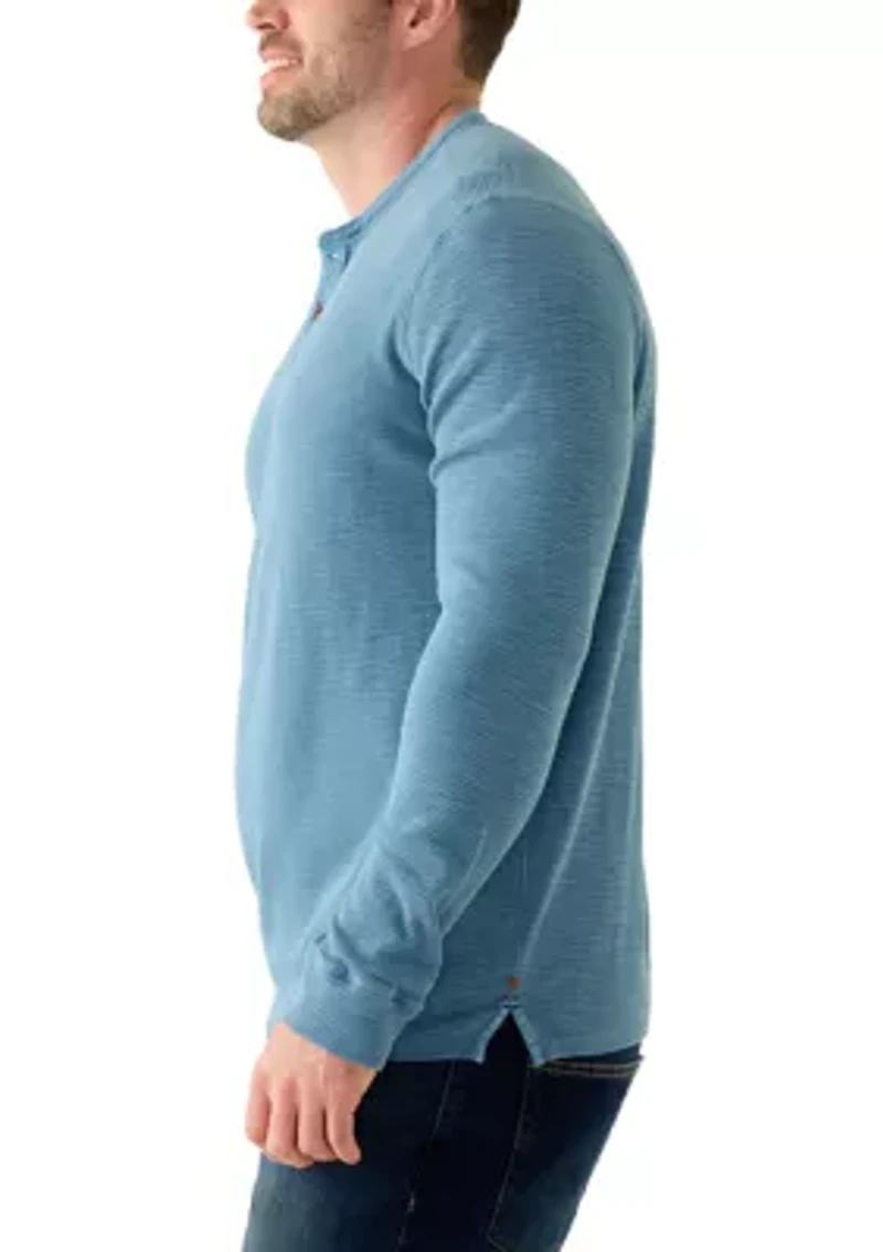 Big & Tall Port Oasis Long Sleeve Henley Shirt