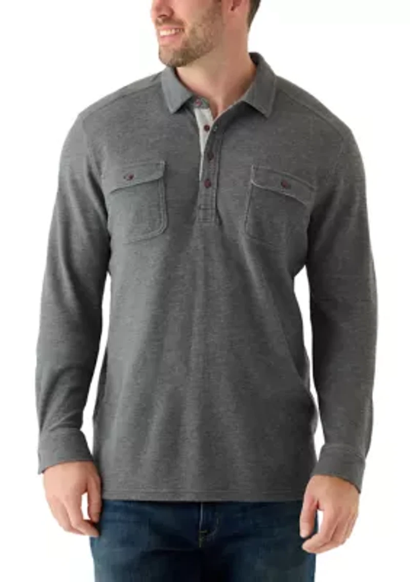 Big & Tall Penn Cove Long Sleeve Polo Shirt