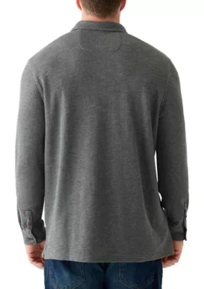 Big & Tall Penn Cove Long Sleeve Polo Shirt