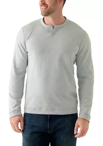 Big & Tall Long Sleeve Notch Collar Shirt