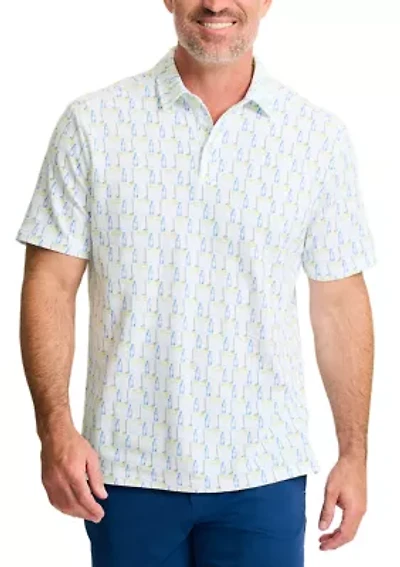 Big & Tall Short Sleeve Caddys and Cocktails Polo Shirt