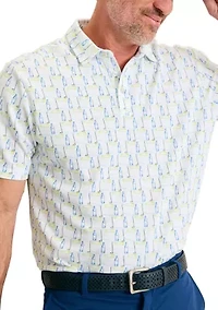 Big & Tall Short Sleeve Caddys and Cocktails Polo Shirt